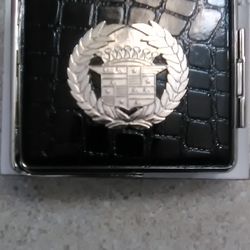 Cadillac belt buckle Cig Box Smokers smoking Snake skin Leather Accessories