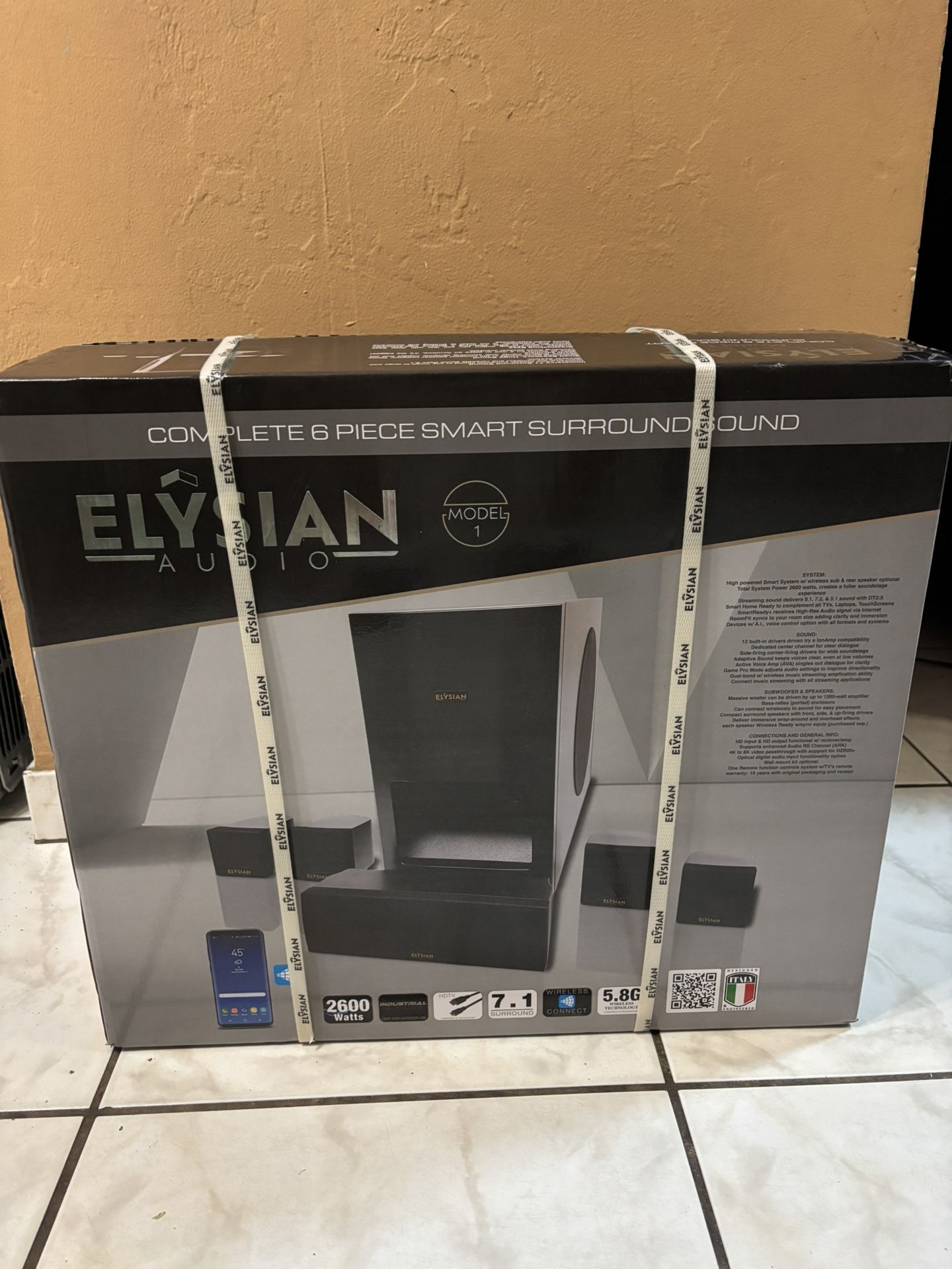 Elysian audio model 1 (6 piece surround sound system)