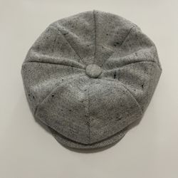 Jangoul Baby Boy Wool Blend Newsboy Cap - Gray Tweed - 48 cm