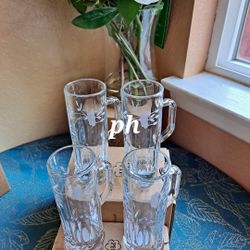 JUEGO DE 4 VASITOS TEQUILEROS DE 3 ONZAS PRINCESS HOUSE 🌷 🌻 