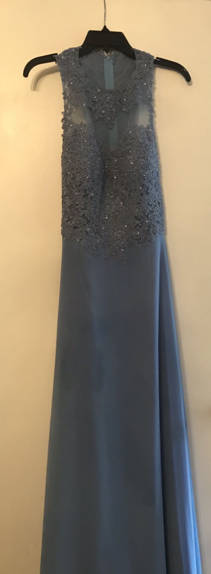 Mardi Gras/prom dress- light blue- size 8