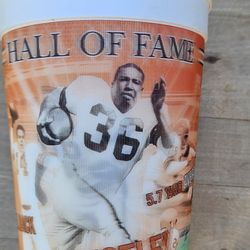 Vintage  commemorative cup featuring Marion Motley, a Hall of Fame football player, Cleveland Browns