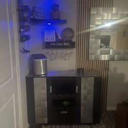 Mini Bar, Mirror, And Dining Table With Chairs For Sale!