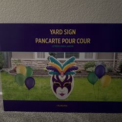 2 New Mardi Gras Yard Signs