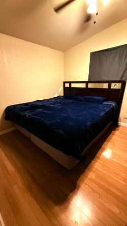 King size bed frame and mattress