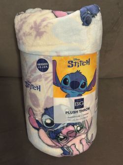 New Disney Stitch and Angel Super Soft Oversized Blanket Throw 60 X 72”