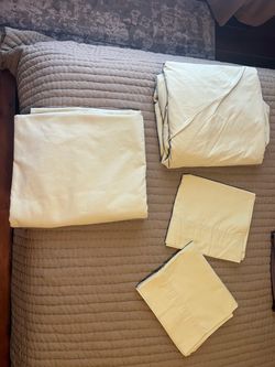 Queen set sheets light olive green