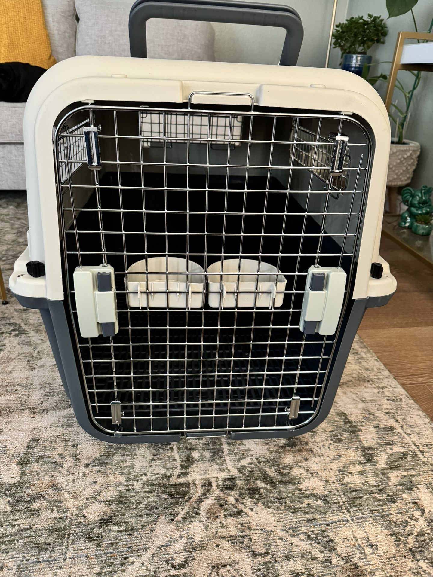 32 Inch Long By 22 Inches Tall Dog/Cat Crate With Wheels And Handles-  Brand New And Assembled