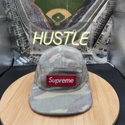 Supreme Washed Out Camo Camp Cap Woodland Camo (SS19)