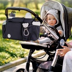 Stroller Organizer, Stroller Caddy with Insulated Cup Holder, Bag For Baby Accessories 