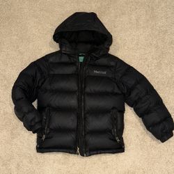 Kids - Marmot Guides Down Hoodie jacket in black (sz S)