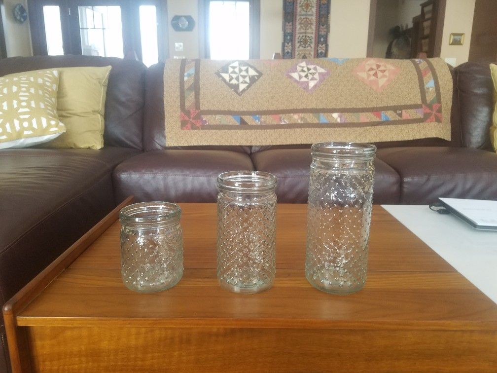 Hobnail mason jars from Anthropologie