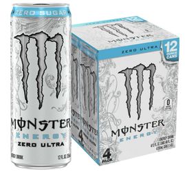Monster zero sugar white 12oz 4 pack