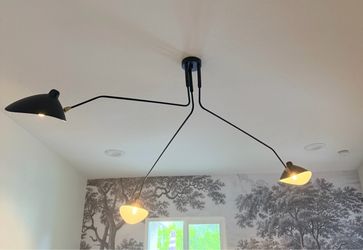 Modern 3-Arm Black Chandelier Ceiling Light – $50