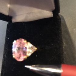 Pink Stone Ring Large Center Stone