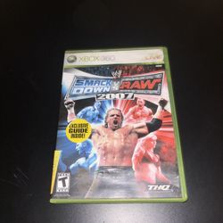 Wwe Smackdown Vs Raw 2007 Xbox 360 Game W/case 