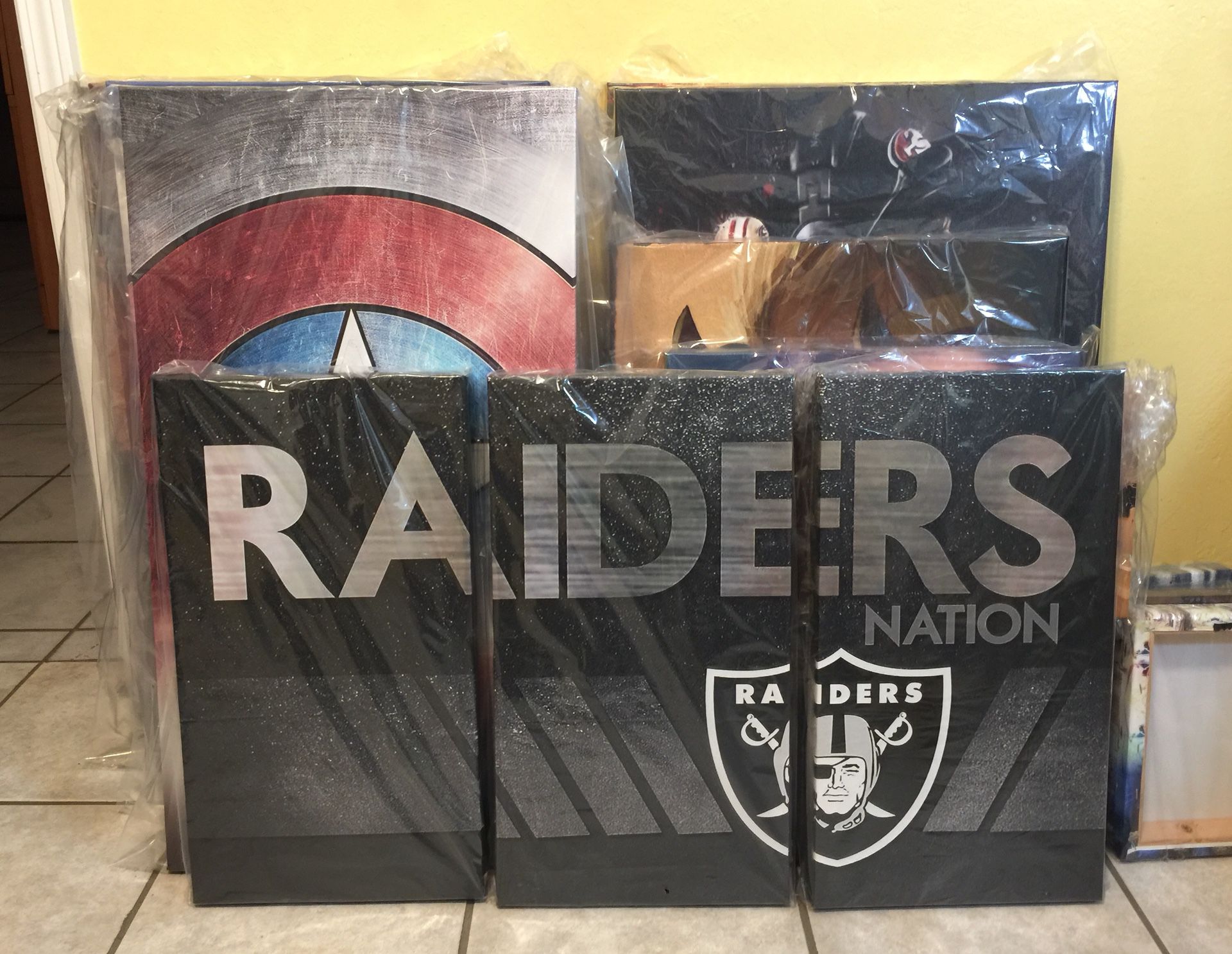 Raiders 3 piece split canvas