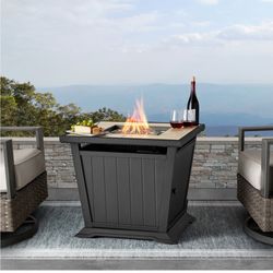 Member’s Mark 30” Square Gas Fire Pit Outdoor Table 