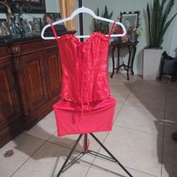 Corset Costumes Women's Adjustable Lace 2 Piece Siz  XS Smal 