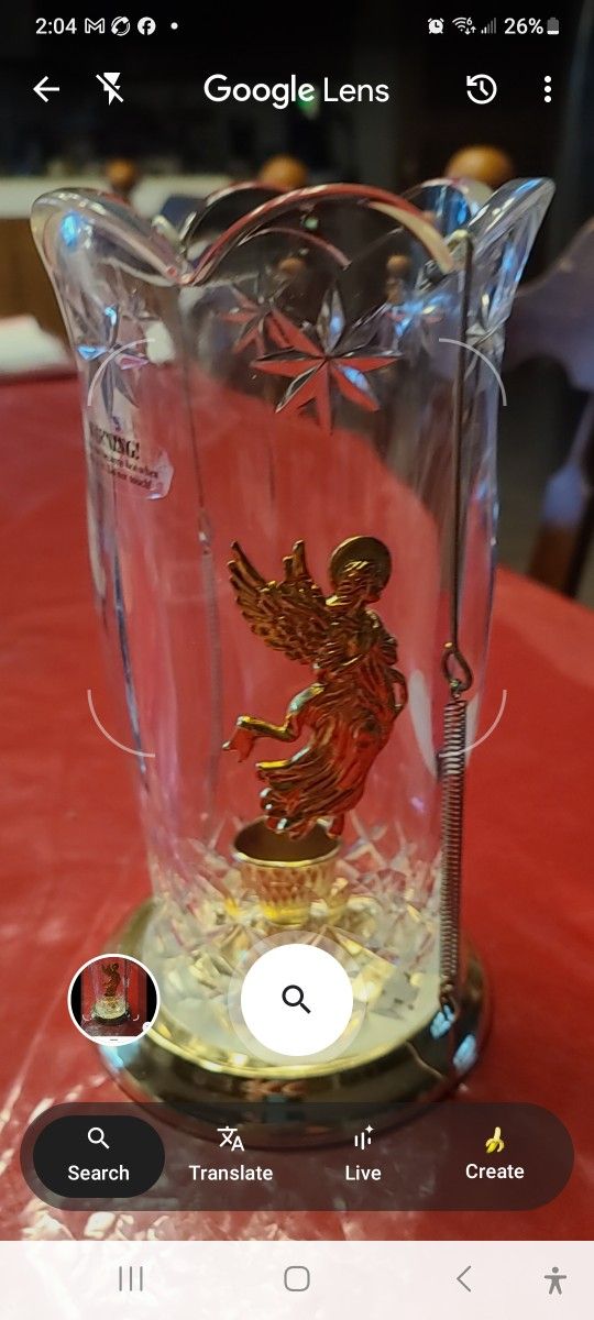 Crystal Teleflora vase Or Candle Holder 24% Lead Crystal