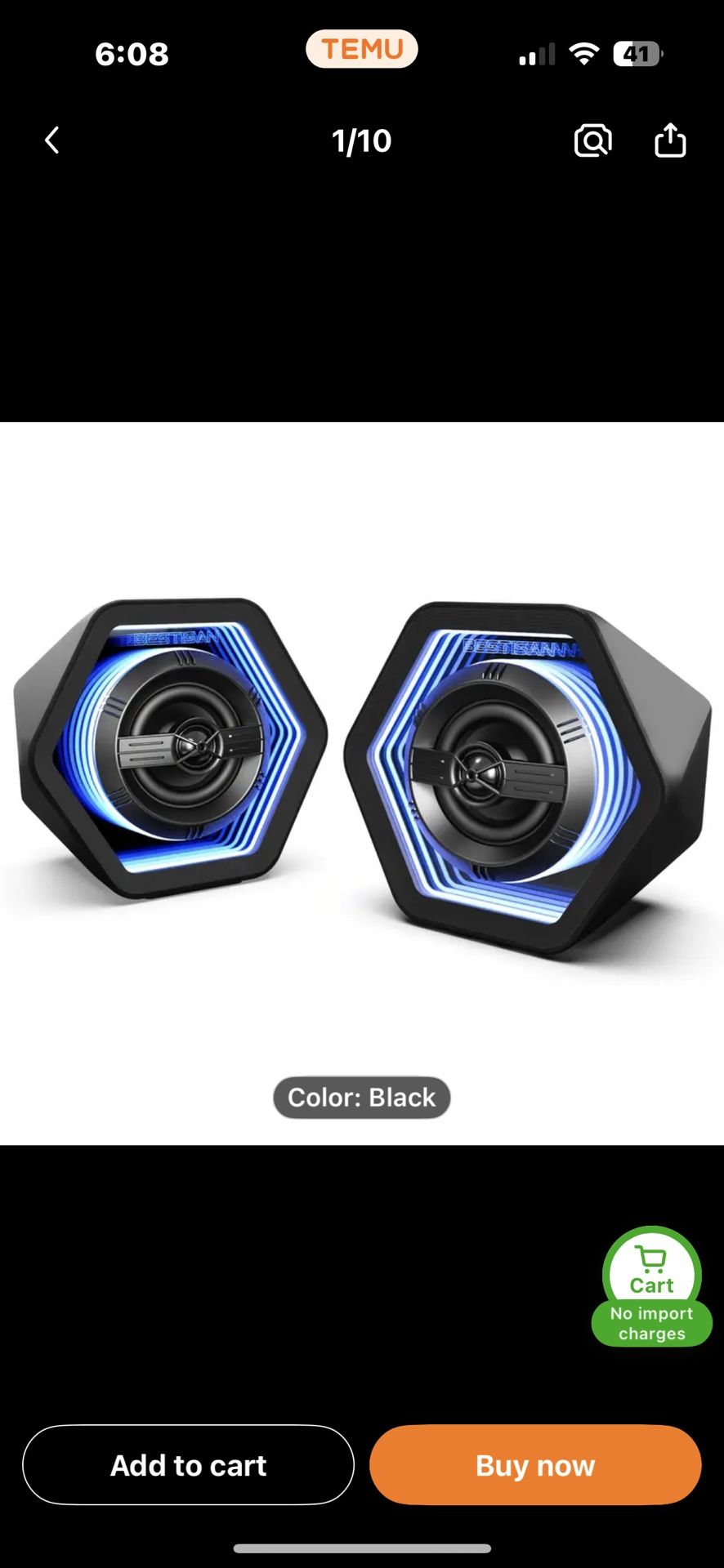 BESTISAN GM06 Gaming Computer Speakers for Desktop/ Laptop/ Mac/ Computer/ Phone, Game Speaker with RGB Lights, Multimedia Speakers with BT 5.0/Type-c