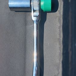 Wright Tool 4482 Scaffold Ratchet with a soft-face hammer and 7/8" socket