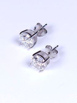 VVS1 Moissanite 8MM Stud Earrings – 925 Sterling Silver