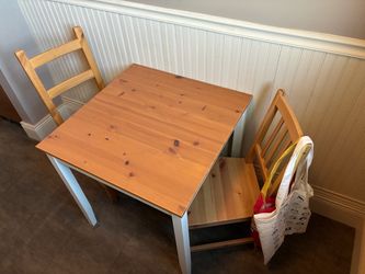 Small IKEA Dining Table with Two Chairs