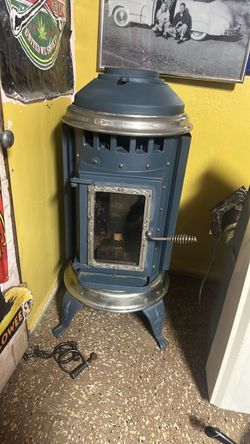 Vintage Cast Iron Wood Burning Parlor Stove
