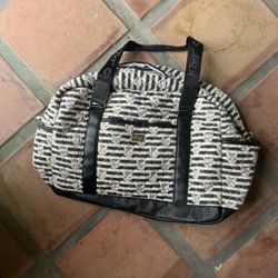 Vintage Large Betsey Johnson Purse Tote Duffel Bag Pink Black (Unicorns & Cats)