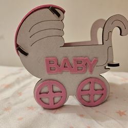 Handmade Baby Girl Shower Favors – Pink Carriage – Set of 32 all for 70$