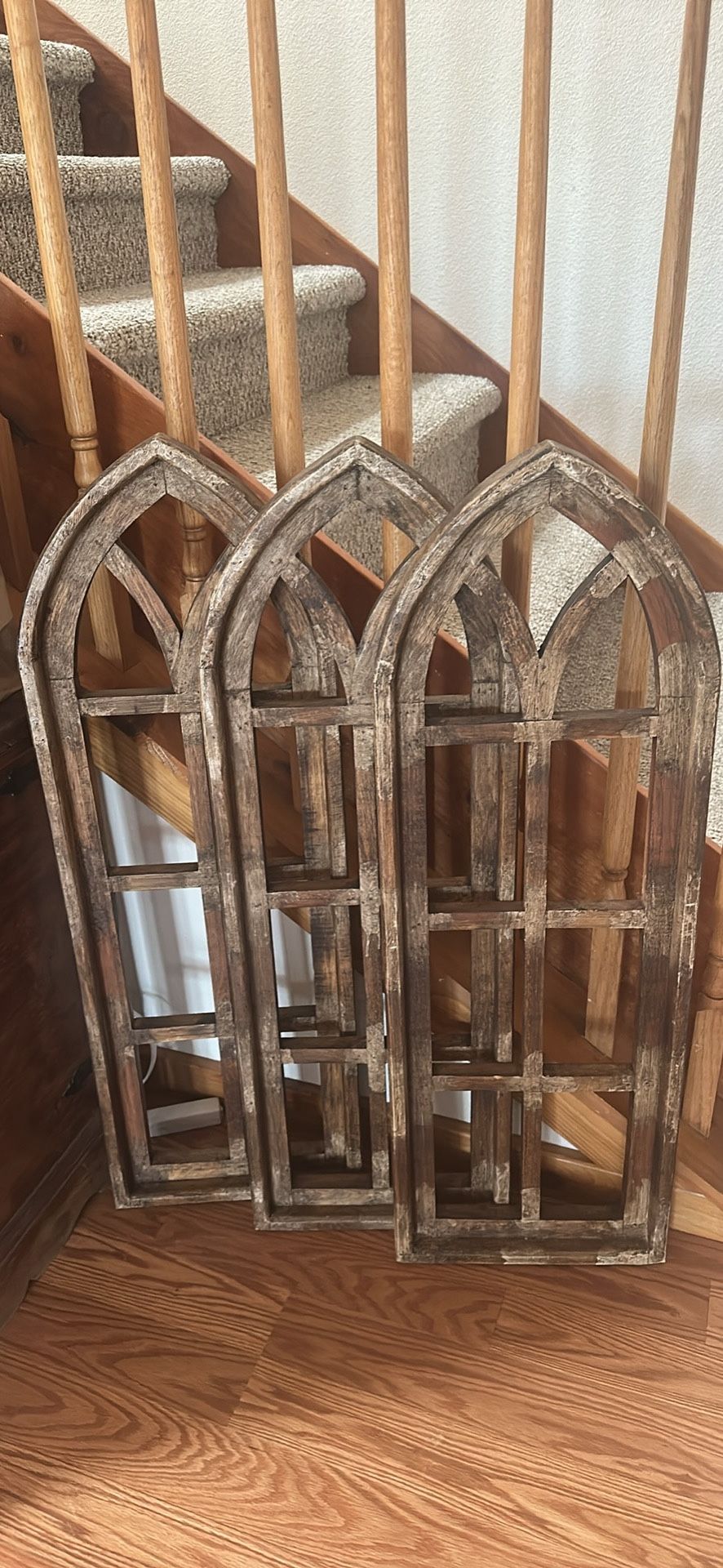34" Cathedral Wood Arches, 3 PC
