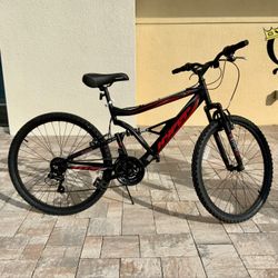Hyper Bicycles Men’s 26” Shocker Mountain Bike Black/Red 