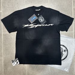 Hellstar Black and Cream T Shirt