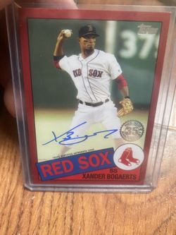 2020 topps series 1 Xander bogaerts red auto 16/25