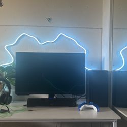 Monitor And Xbox Series X Gaming Setup