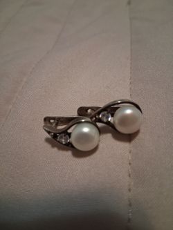 Real Silver Earrings Real Perl