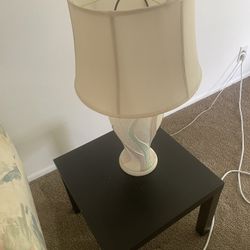 Small end table with lamp