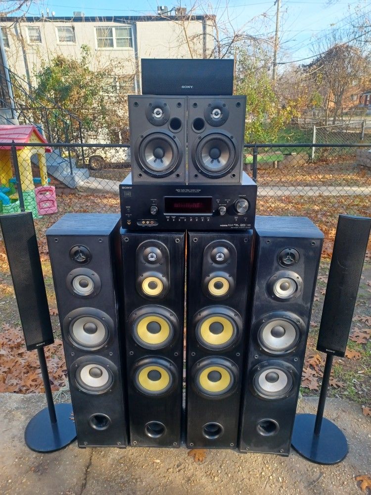 SONY STR-DG720 7.1 CHANNELS RECEIVER AND 9.1 SONY DAYTON SPEAKERS WITH BLUETOOTH RECEIVER $1200 FINAL PRICE 