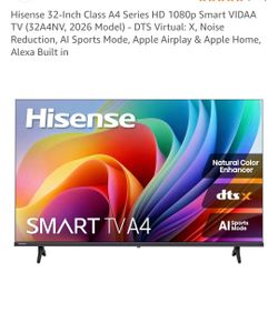 Hisense 32-Inch A4 Series Smart TV New in Box