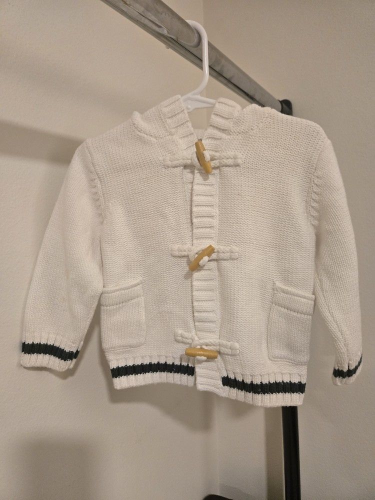 Baby Gap For Baby 18-24 Months 100% Cotton Sweater w/Hoodie