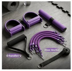Resistance Bands With Handles Pedals Home Gym Exercise Men Women