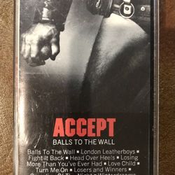 Vintage ACCEPT Cassette Balls To The Wall 1984