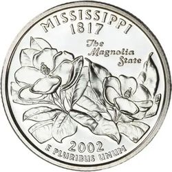 2002 Silver Proof Quarter Mississippi