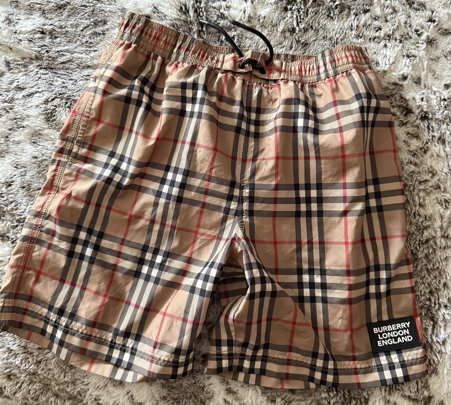Kids Burberry Swim Trunks 12Y