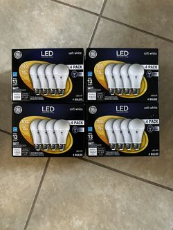 GE Soft White 100W Replacement LED General Purpose Light Bulbs A19 (4-Pack)