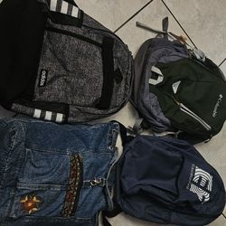 4 BACKPACKS.  $5 AND $10