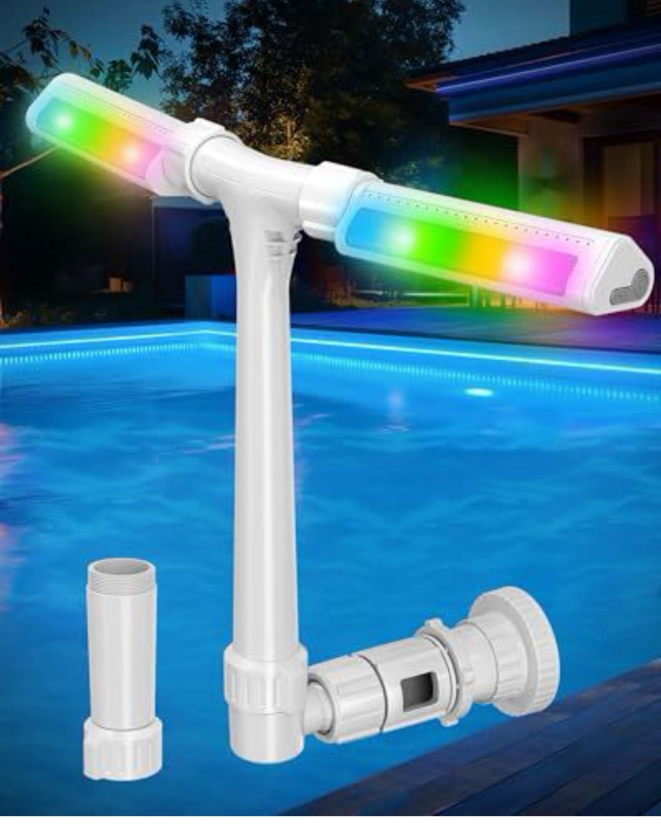 Pool Fountain With Lights
