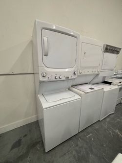 Stacked washer dryer set