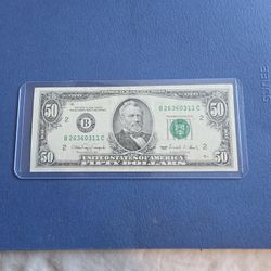 Collectible Coin &Currency Fifty Dollar Bill 